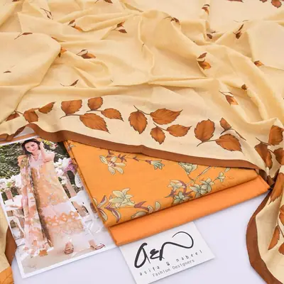3 Pcs Women's Unstitched Digital Print Suit thumbnail 2