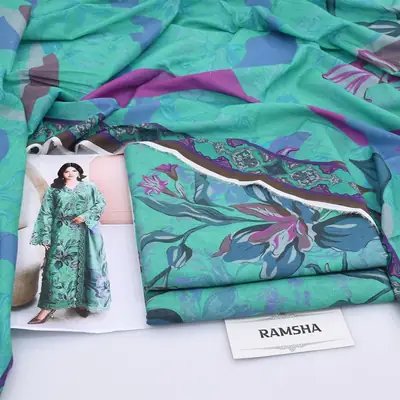 3 Pcs Women's Unstitched Digital Print Suit thumbnail 2