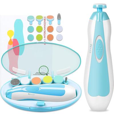 Electric Baby Nail Trimmer with 6 Grits & LED Light