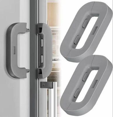 Self-Adhesive Fridge Lock Grey ABS Plastic 1 Pc