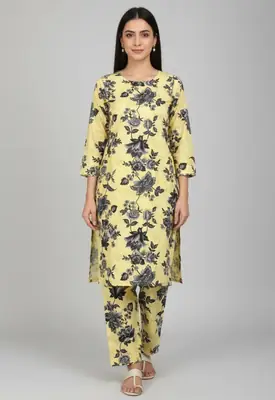 2 Pcs Women's Unstitched 3-D Block Printed Suit