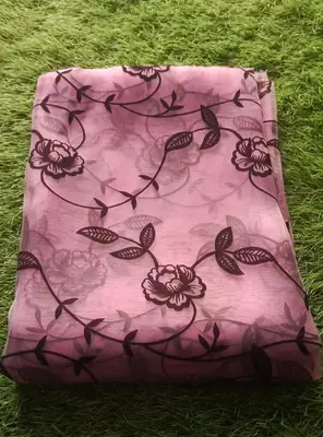1 Pc Women's Unstitched 3-D Block Printed Shirt thumbnail 2