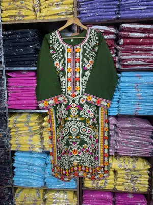 3 Pcs Women's Stitched Linen Embroidered Suit thumbnail 5