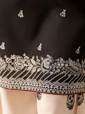 3 Pcs Women's Stitched Cotton Embroidered Suit thumbnail 5