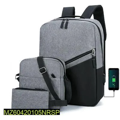 3 In 1 Laptop Bag With USB Port Backpack thumbnail 5