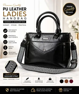 Girl's PU Leather Plain Shoulder Bag