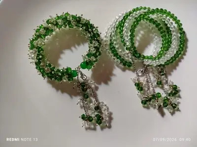 1 Pc Plain Silver Plated Crystal Gajrey
