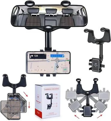 Portable Car Phone Holder - Lightweight ABS Plastic Design