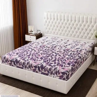 Terry Cotton Printed Double Bed Mattress Cover