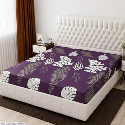 Terry Cotton Printed Double Bed Mattress Cover