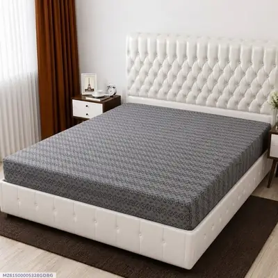 Terry Cotton Printed Double Bed Mattress Cover