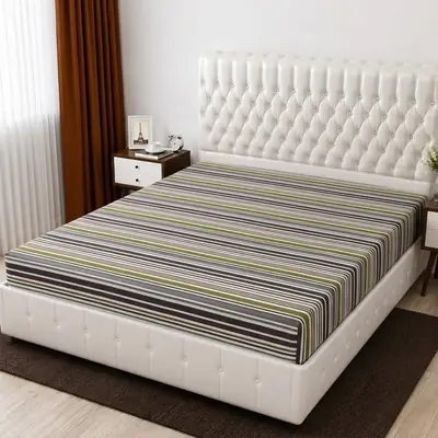 Terry Cotton Printed Double Bed Mattress Cover