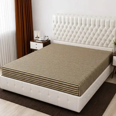 Terry Cotton Printed Double Bed Mattress Cover
