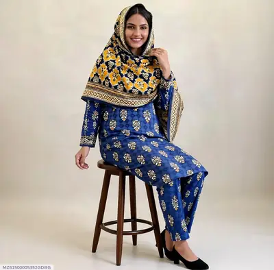 Women's Unstitched 3.Pc Digital Print Suit