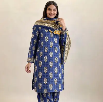 Women's Unstitched 3.Pc Digital Print Suit thumbnail 2