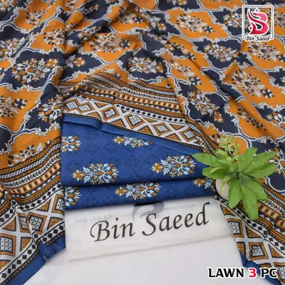Women's Unstitched 3.Pc Digital Print Suit thumbnail 3