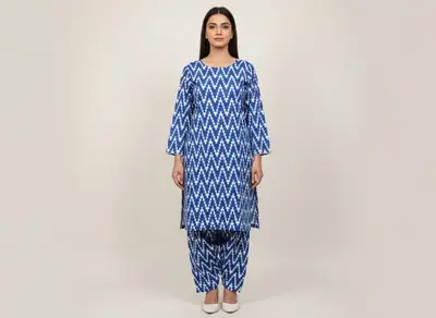 2 Pcs Women's Unstitched Printed Suit thumbnail 3