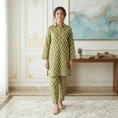 2 Pcs Women's Unstitched Printed Suit thumbnail 3
