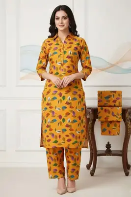 2 Pcs Women's Unstitched Printed Suit