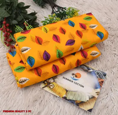 2 Pcs Women's Unstitched Printed Suit thumbnail 2