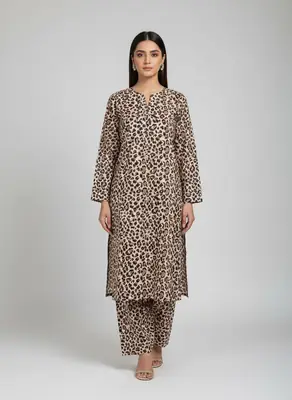 2 Pcs Women's Unstitched Printed Suit thumbnail 3