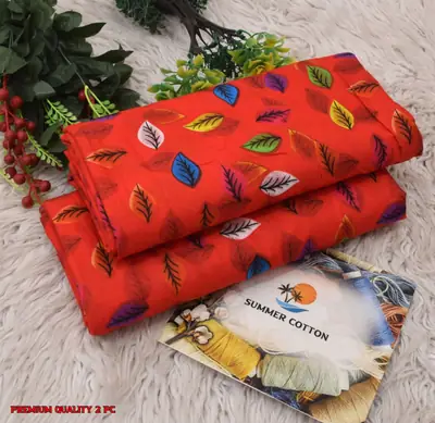 2 Pcs Women's Unstitched Printed Suit thumbnail 2