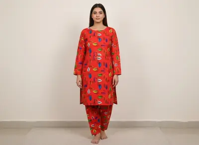 2 Pcs Women's Unstitched Printed Suit thumbnail 3