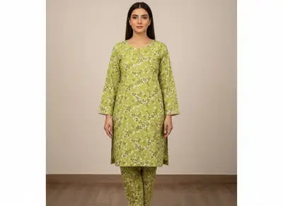 2 Pcs Women's Unstitched Printed Suit thumbnail 3