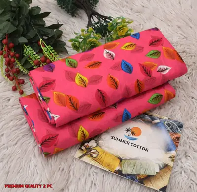2 Pcs Women's Unstitched Printed Suit thumbnail 2