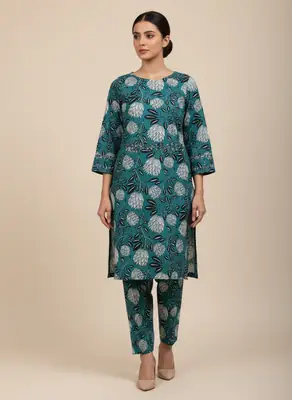 2 Pcs Women's Unstitched Printed Suit