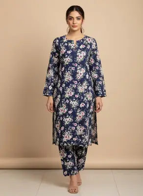2 Pcs Women's Unstitched Printed Suit thumbnail 4