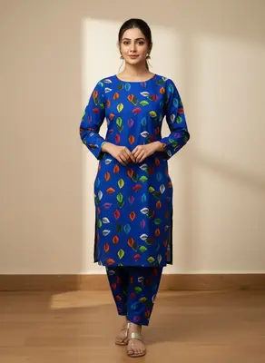 2 Pcs Women's Unstitched Printed Suit