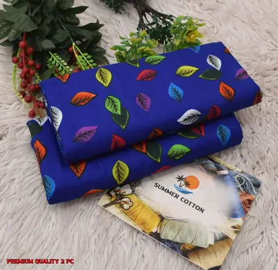 2 Pcs Women's Unstitched Printed Suit thumbnail 2