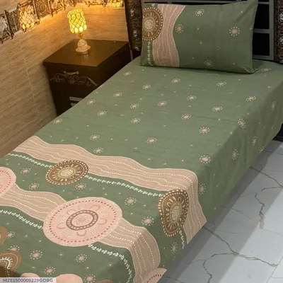 4 Pcs Cotton Printed Single Bedsheet
