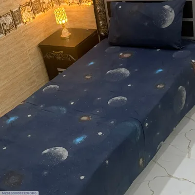 4 Pcs Cotton Printed Single Bedsheet thumbnail 1