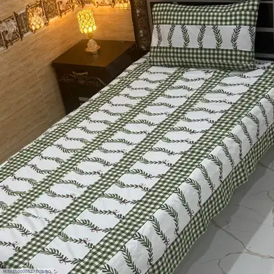 2 Pcs Cotton Patchwork Single Bedsheet thumbnail 1