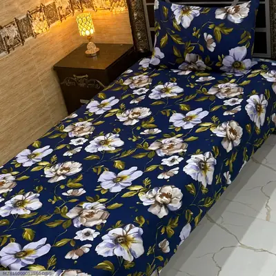 4 Pcs Cotton Sotton Printed Single Bedsheet