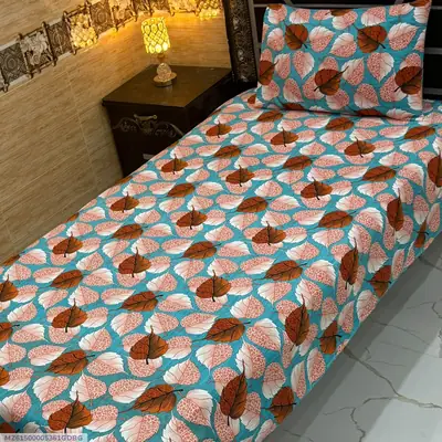 4 Pcs Cotton Sotton Printed Single Bedsheet