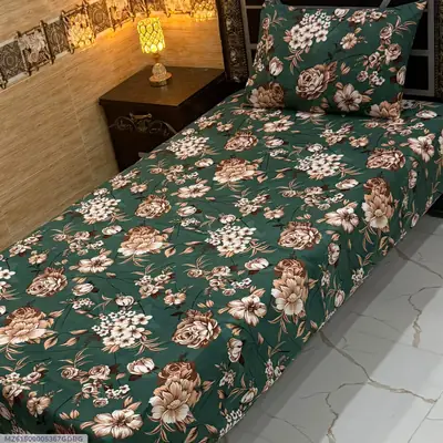 4 Pcs Cotton Sotton Printed Single Bedsheet