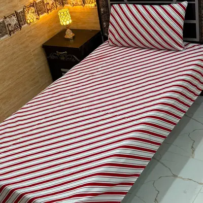 4 Pcs Cotton Printed Single Bedsheet