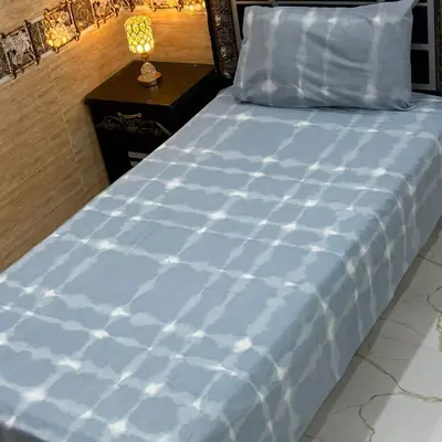 4 Pcs Cotton Printed Single Bedsheet