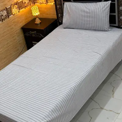 4 Pcs Cotton Printed Single Bedsheet