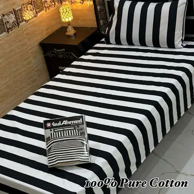 4 Pcs Cotton Printed Single Bedsheet