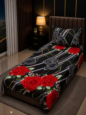 2 Pcs Fleece Printed Single Bedsheet