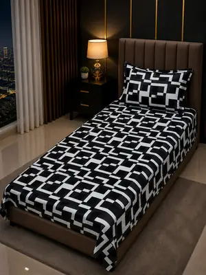 Stylist 2 Pcs Fleece Printed Single Bedsheet