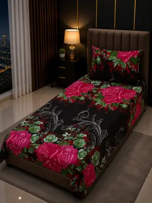 Stylist 2 Pcs Fleece Printed Single Bedsheet