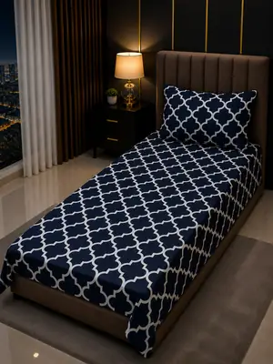 Stylist 2 Pcs Fleece Printed Single Bedsheet