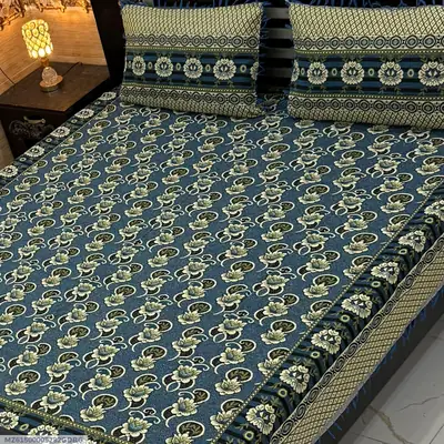 3 Pcs Multani Gultex Printed Double Bedsheet