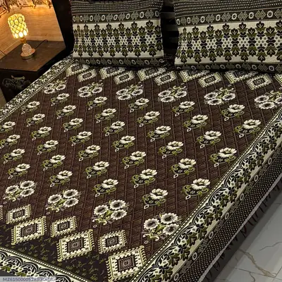 3 Pcs Multani Gultex Printed Double Bedsheet