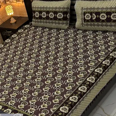 3 Pcs Multani Gultex Printed Double Bedsheet